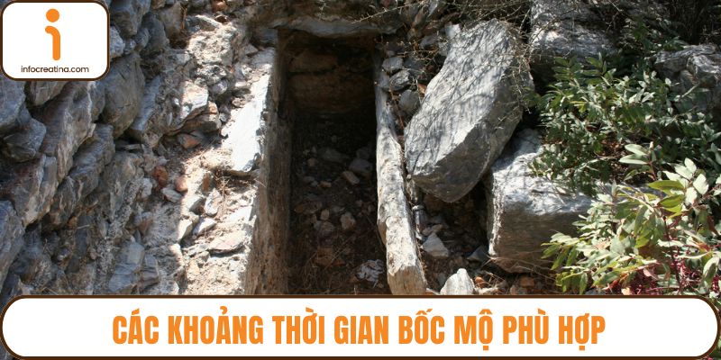 Các khoảng thời gian bốc mộ phù hợp