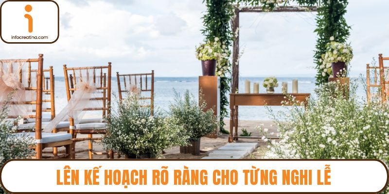 Lên kế hoạch rõ ràng cho từng nghi lễ