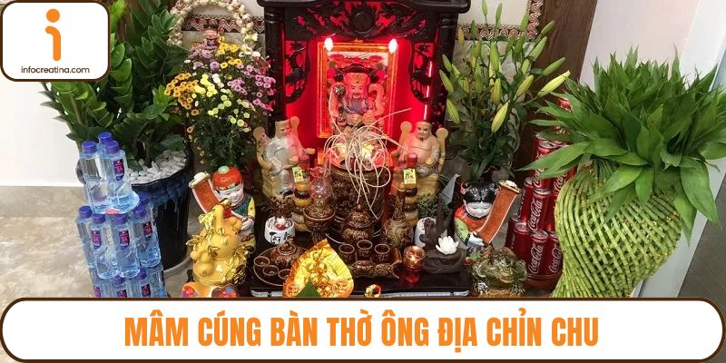 Mâm cúng bàn thờ Ông Địa chỉn chu